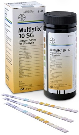 Test paskowy Multistix Bayer - analiza moczu